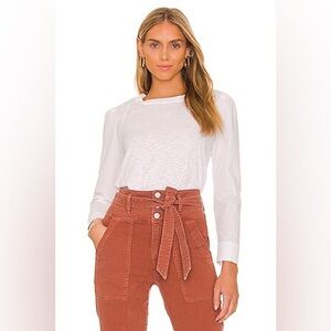 Veronica Beard White Mosley Long Sleeve Tee